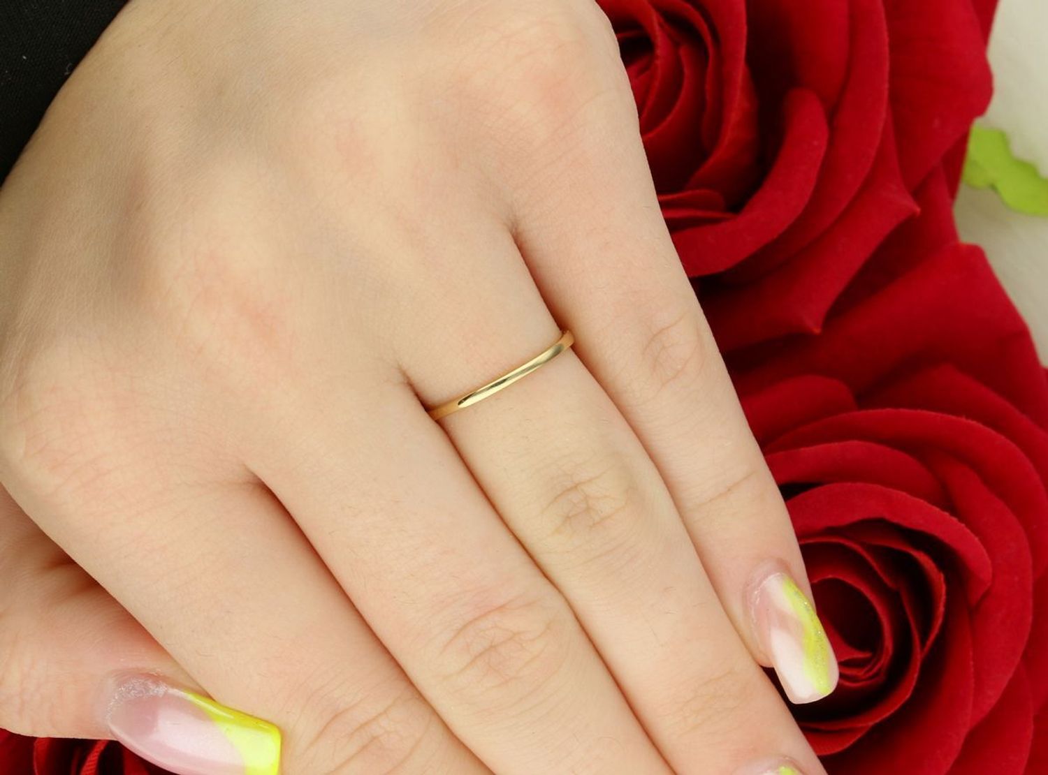 Złoty pierścionek z trzema diamentami 0,045ct • Żółte i białe złoto 585 • Rozmiar 11 • Model CH285.jpg